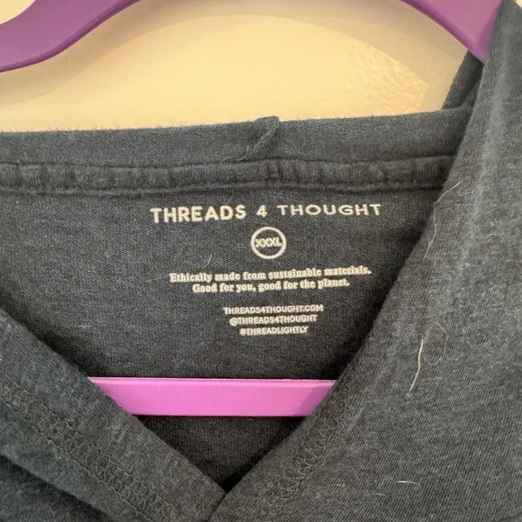 Threads for Thought Men’s 3XL Lightweight Hoodie | Navy | New - Picture 2 of 4
